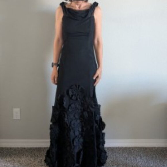 Vintage Chetta B floor length evening gown black - Picture 9 of 9